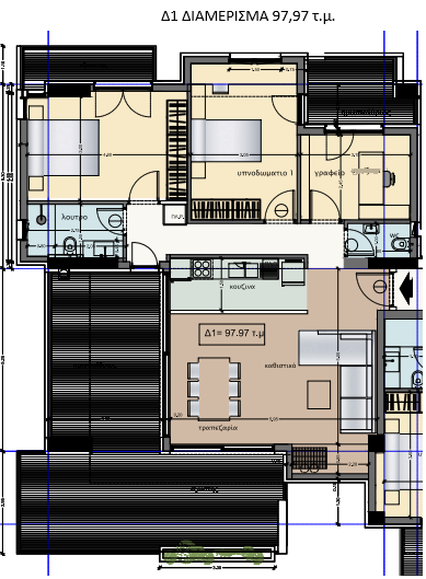 νεόδμητο διαμέρισμα προς πώληση σε κτήριο κατοικιών στα Βριλήσσια, Βόρεια Προάστια