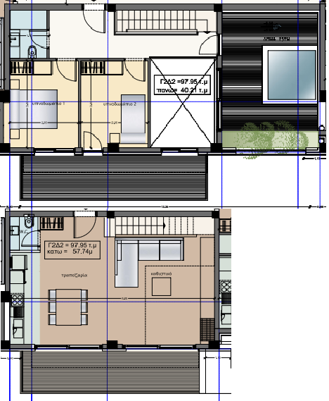 νεόδμητη μεζονέτα 3ου και 4ου ορόφου προς πώληση στα Βριλήσσια, Βόρεια Προάστια